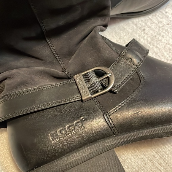 Bogs Black Water-resistant Leather Boots Women’s size 11 - Picture 3 of 14